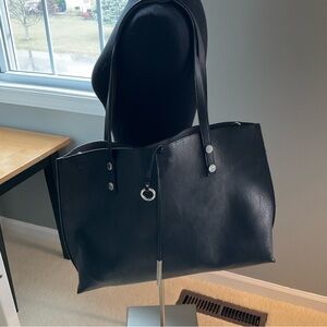Calvin Klein Black Leather Tote